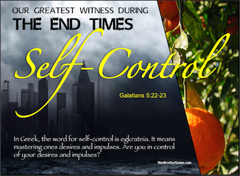 Holy Spirit: Self-Control